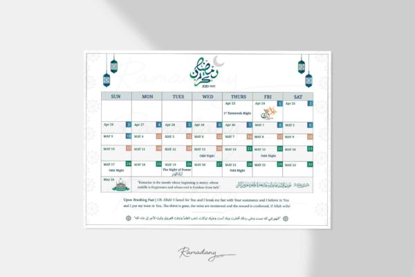 Ramadan Month Calendar