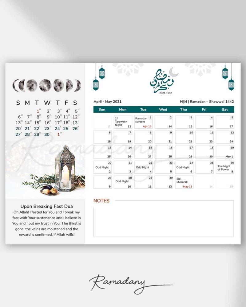 2021 Ramadan Month Calendar
